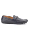 Aston Marc Men's Embossed Bit Driving Shoes In Navy