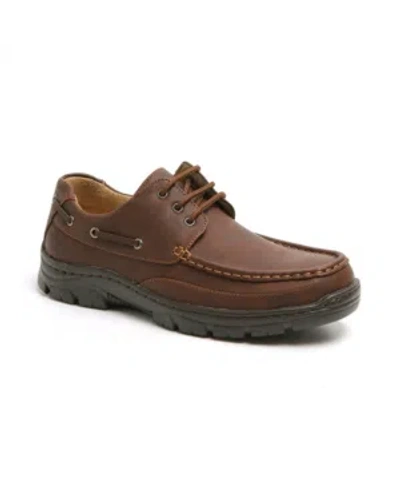 Aston Marc Men's Lace-up Comfort Casual Shoes In Tan