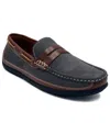 Aston Marc Two-tone Penny Loafer In Grey