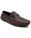 Aston Marc Mens Faux Leather Slip-on Driving Moccasins In Brown
