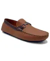 Aston Marc Mens Faux Leather Slip-on Driving Moccasins In Tan