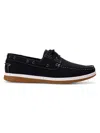 Aston Marc Men's Sail Nubuck Boat Shoes In Black
