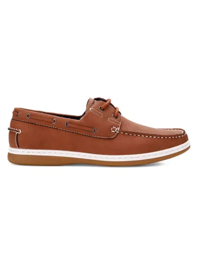 Aston Marc Men's Sail Nubuck Boat Shoes In Brown