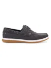 Aston Marc Men's Faux Nubuck Boat Shoes In Grey