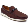 Aston Marc Mens Embellished Manmade Loafers In Brown
