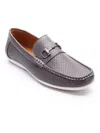 Aston Marc Mens Faux Leather Slip-on Loafers In Navy
