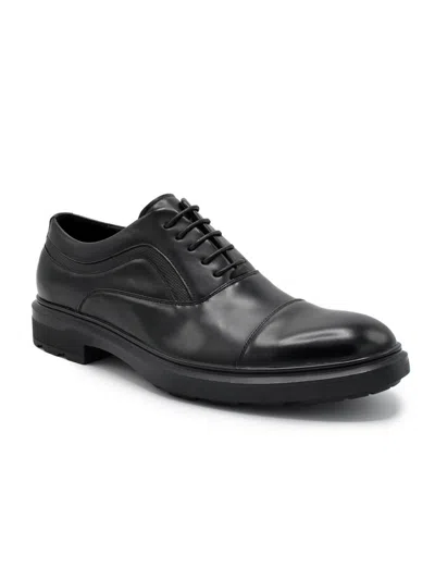 Aston Marc Tuscan 01 Mens Faux Leather Oxfords In Black
