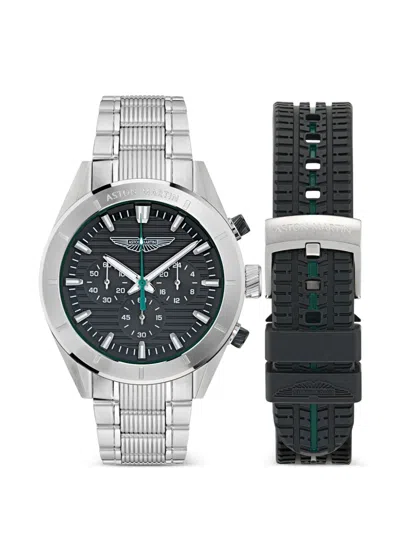 Aston Martin Bst Chronograph 45mm Watch In Silver