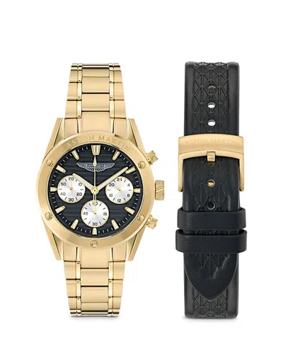 Aston Martin Bst Chronograph Box Set, 38mm In Gold