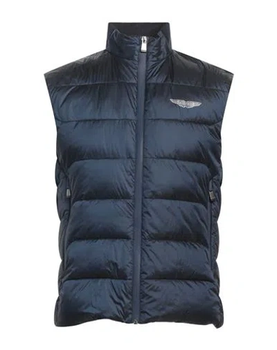 Aston Martin By Hackett Man Puffer Midnight Blue Size Xxl Polyester
