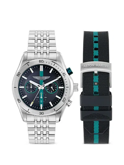 Aston Martin Clp Chronograph 42mm Watch In Silver