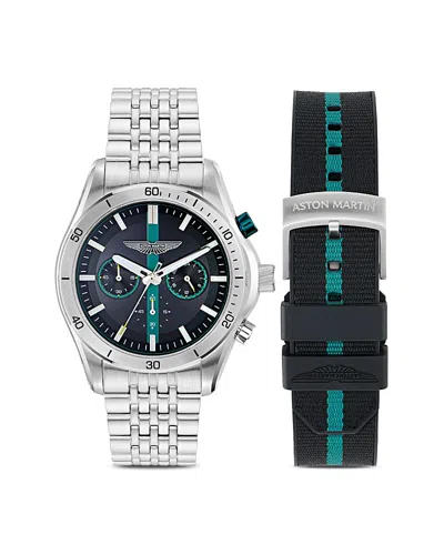 Aston Martin Clp Chronograph, 45mm In Silver