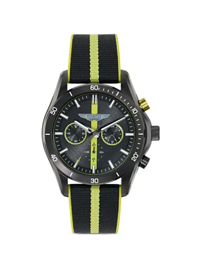 Aston Martin Clp Chronograph 45mm Watch In Black