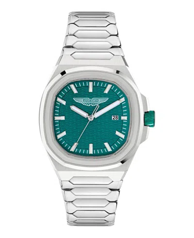 Aston Martin F1 Men's Quartz Green Stainless Steel Bracelet Watch 40mm In Silver