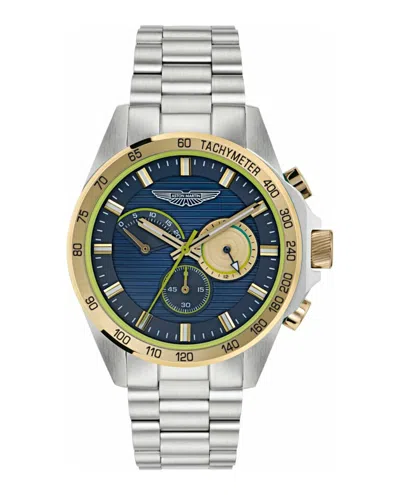 Aston Martin Hlc Chronograph Watch In Silver