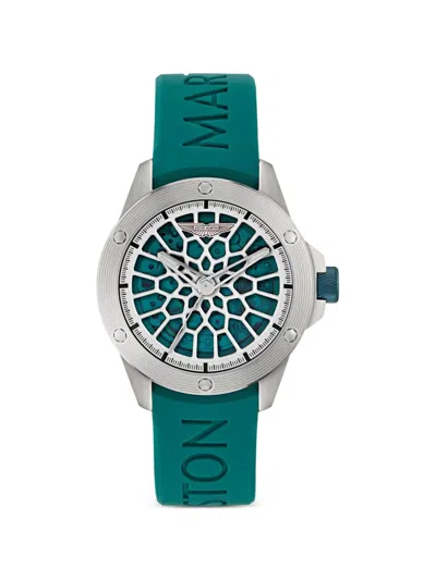 Aston Martin Rim Skeleton-dial 41mm Watch In Green