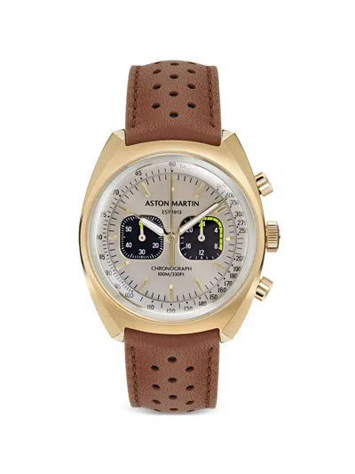 Aston Martin Ts2 Chronograph 42mm Watch In Brown