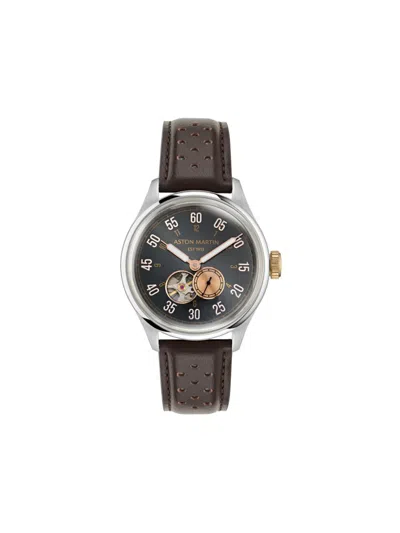 Aston Martin Watches Black Dial 41mm Watch In Brown