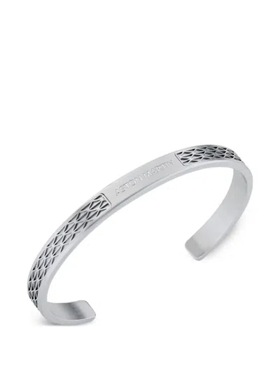 Aston Martin Watches Engraved Bracelet In Silver