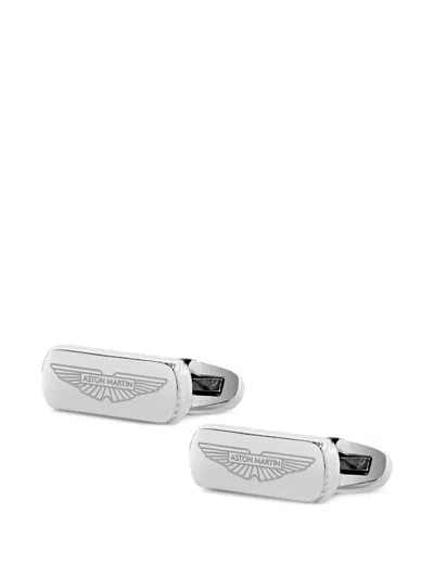 Aston Martin Watches Engraved-logo Polished Cufflinks In Orange