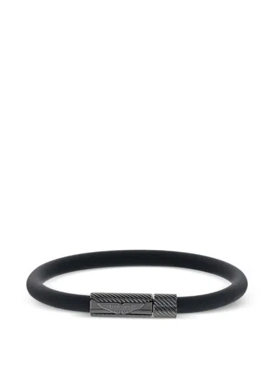 Aston Martin Watches Logo-engraved Bracelet In Black