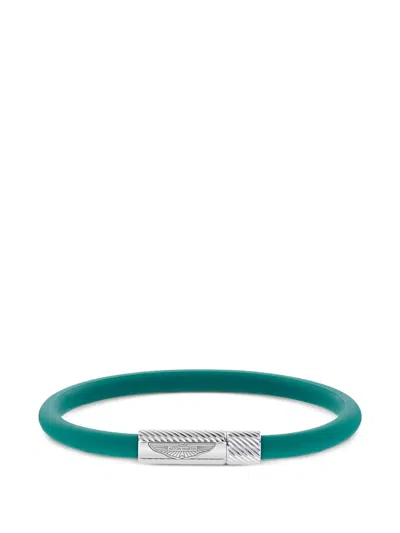 Aston Martin Watches Logo-engraved Buckle Bracelet In Green