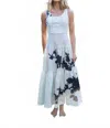 Aston Studio Ares Tiered Maxi Dress In Cloud Blossom In White
