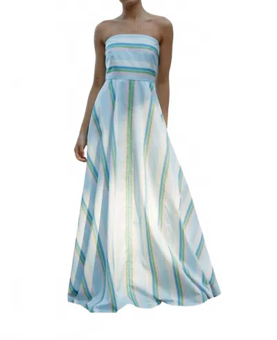 Aston Studio Hazel A-line Maxi Dress In Baby/powder