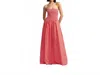 Aston Studio Layla Strapless Maxi Dress In Ruby Gingham In Multi