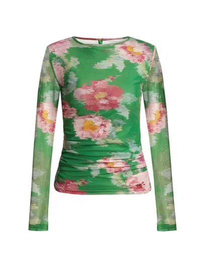 Aston Studio Women's Antiquity Ezli Mesh Top In Green