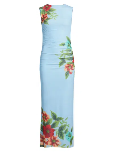 Aston Studio Women's Ariel Floral Ruched Maxi Dress