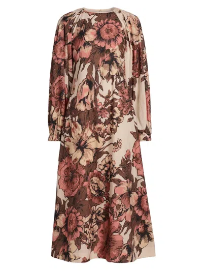 Aston Studio Women's Vince Floral Maxi Dress In Pink
