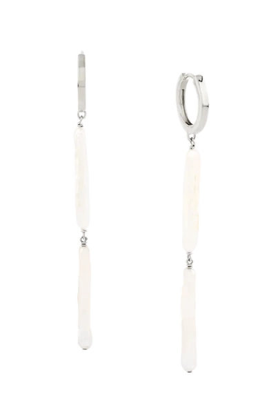 Astor & Orion Ariko Pearl Huggies In White