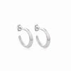 Astor & Orion Women's Crescent Silver Hoops Small In Silver