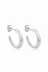 Astor & Orion Crescent Small Hoops In Silver In Silver