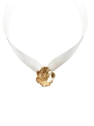 Astor & Orion Poppy Ribbon Choker In Purple