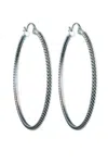 Astor & Orion Women's Anacita Braided Hoops In Silver In Gray