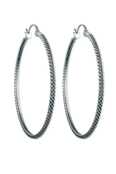 Astor & Orion Women's Anacita Braided Hoops In Silver In Gray
