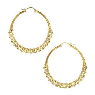 Astor & Orion Women's Calla Hoops Gold Large In Red