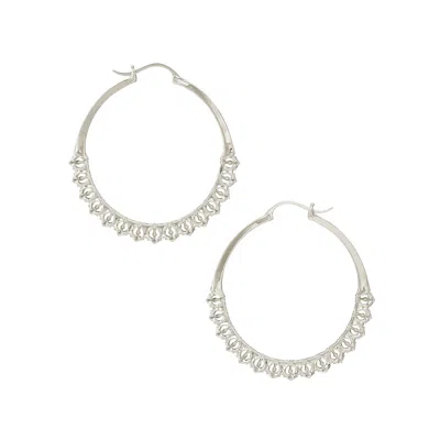 Astor & Orion Women's Calla Silver Hoop Medium In Purple