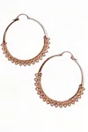 Astor & Orion Women's Corazon Hoop Earrings In Rose Gold In Gold