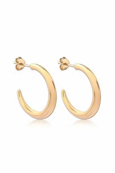 Astor & Orion Women's Crescent Hoops Gold Medium