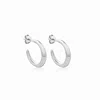 Astor & Orion Women's Crescent Silver Hoops Small