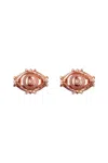 Astor & Orion Women's Eye Studs In Rose Gold In Gold
