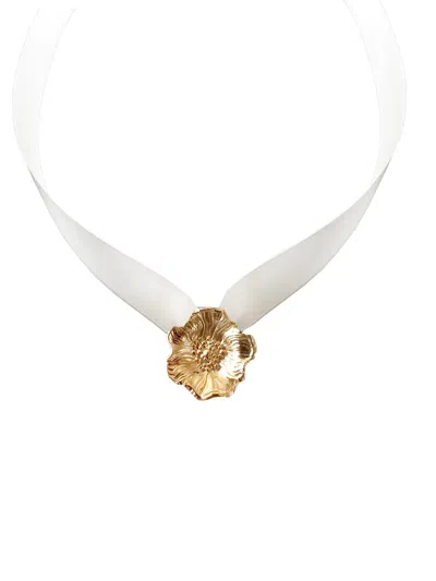 Astor & Orion Women's Gold Poppy Ribbon Choker
