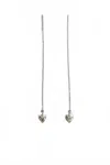 Astor & Orion Women's Heart Threaders Earrings In Silver In Silver