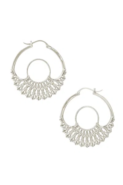 Astor & Orion Women's Iris Sculptural Hoops Silver Small