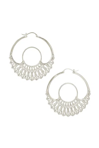 Astor & Orion Women's Iris Statement Hoops Silver Large