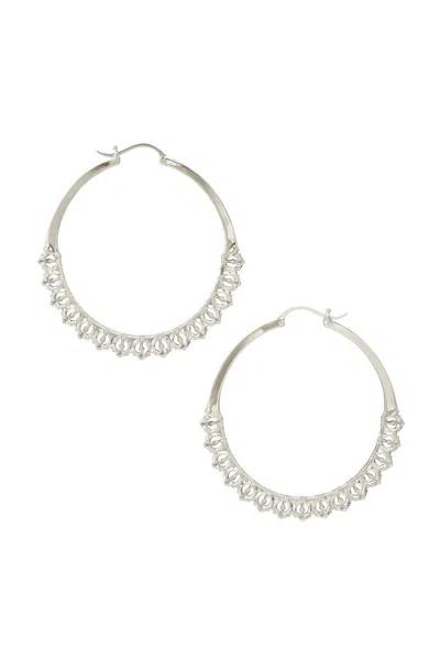 ASTOR & ORION WOMEN'S LARGE CALLA HOOPS IN SILVER
