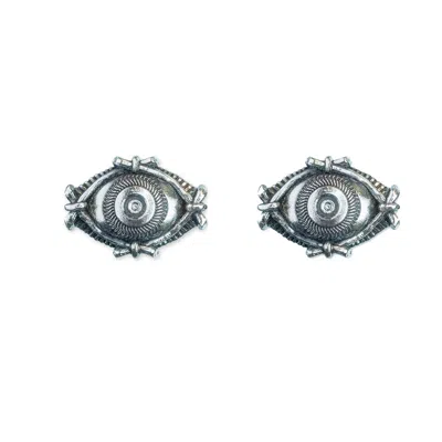 Astor & Orion Women's Protection Eye Stud Earrings Sterling Silver
